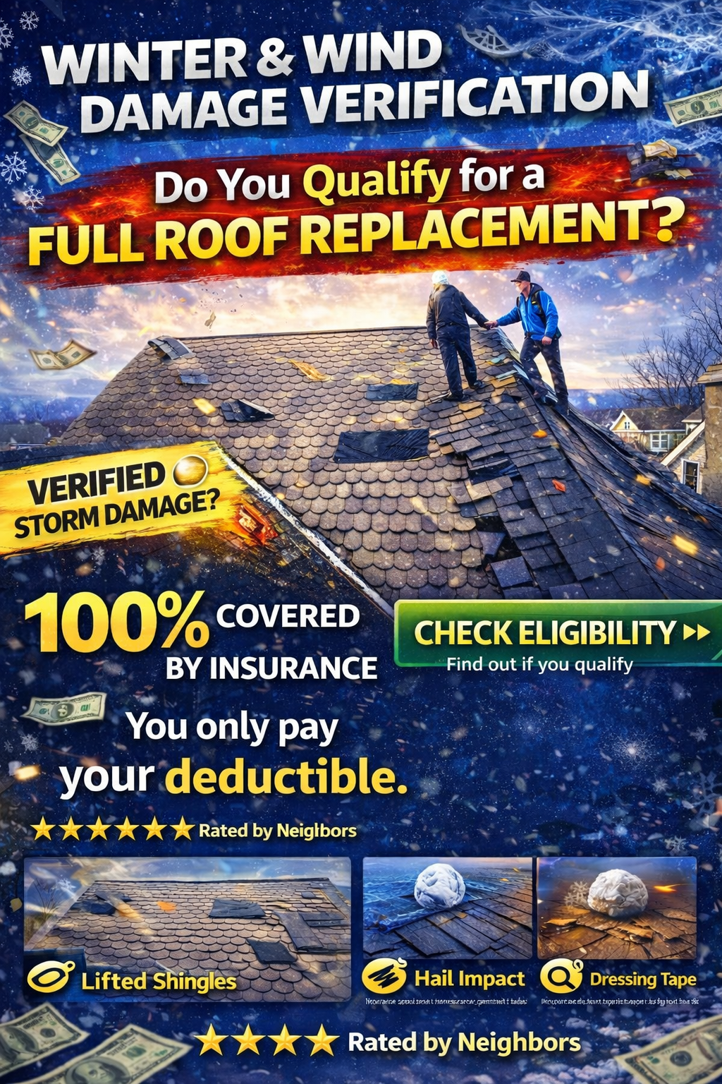 Did a Recent Storm Compromise Your Roof? You Might Qualify for a Full Replacement.